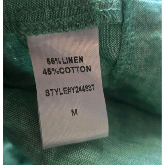 Tuckernuck Sea Green Linen Blend Crawford Mini Ruffle Dress Sz M Preppy - Picture 4 of 10